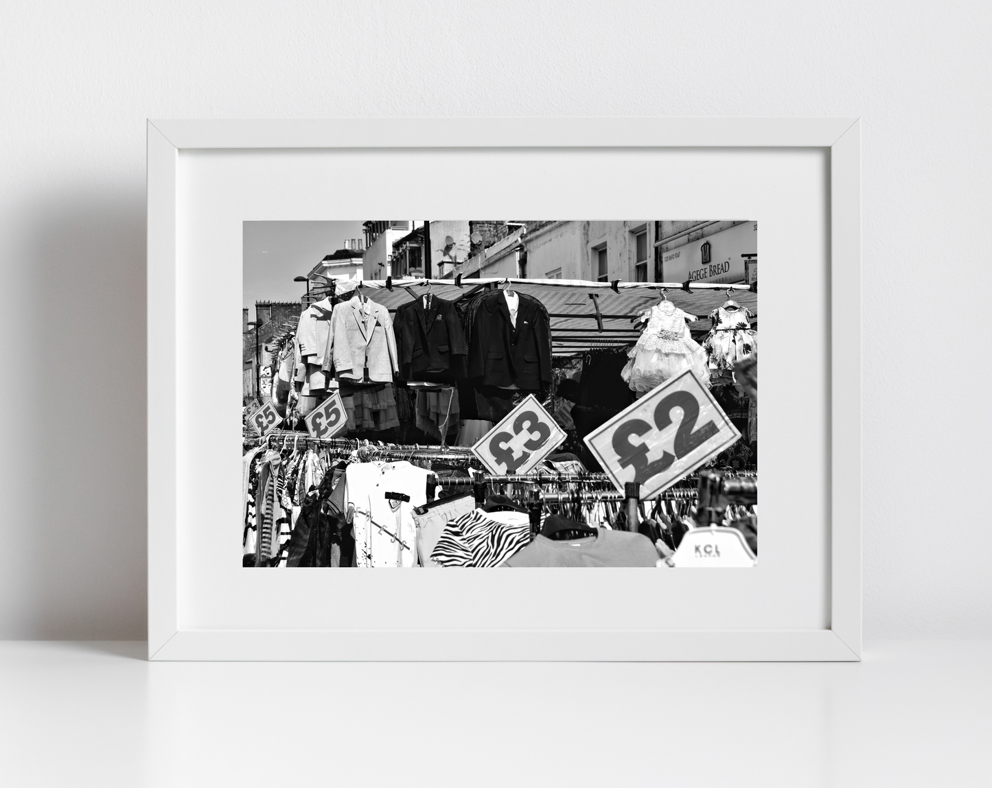 Deptford Market London Street Black And White Photography Print