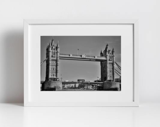 Tower Bridge London Black And White Photography Print
