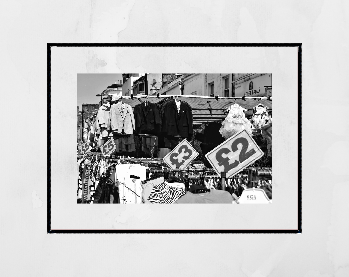 Deptford Market London Street Black And White Photography Print