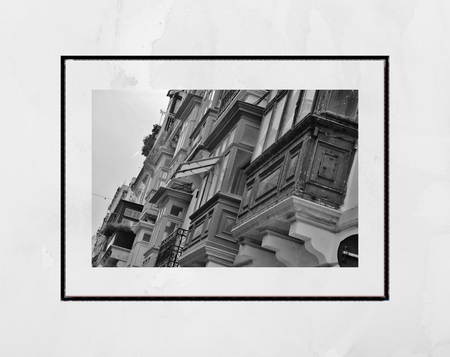 Valletta Malta Black And White Print Fine Art Travel Photography Baroque Architecture Picture (Copy)