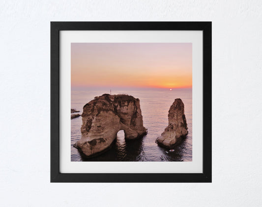 Beirut Lebanon Pigeon Rocks Square Photography Print