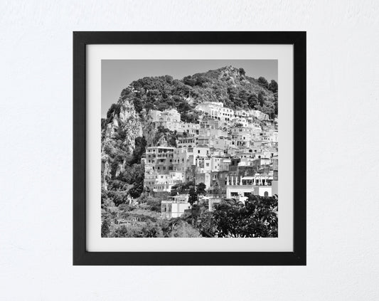Capri Square Black And White Photography Print