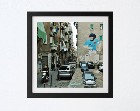 Diego Maradona Napoli Square Photography Print