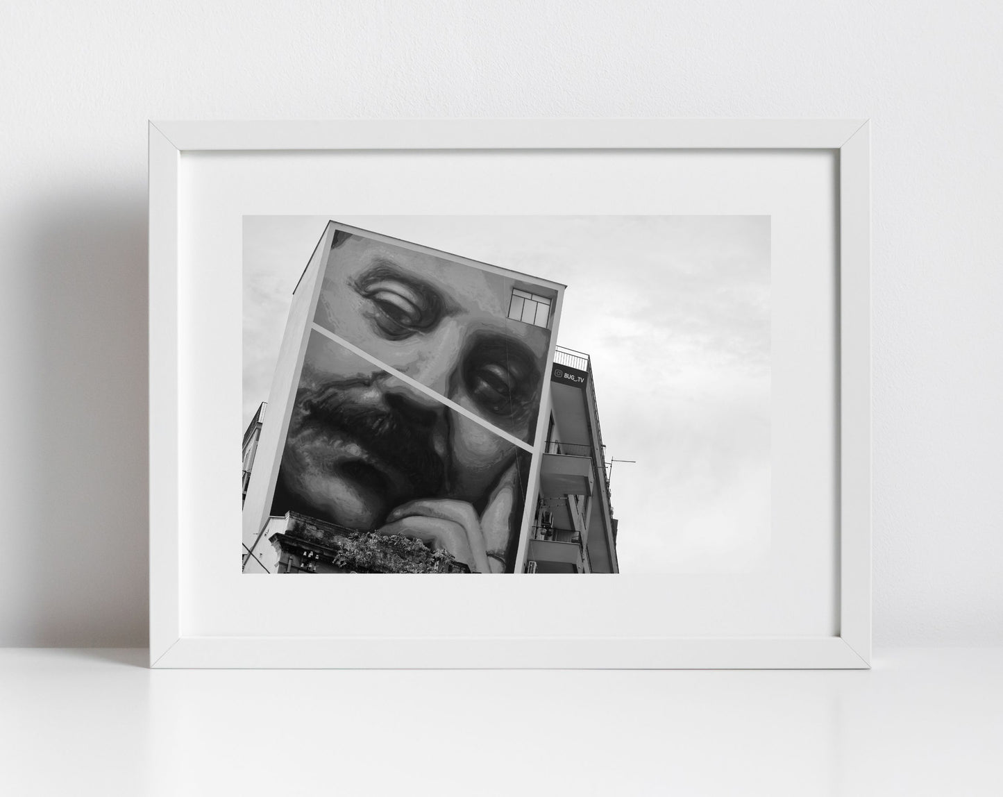 Giovanni Falcone Palermo Black And White Print