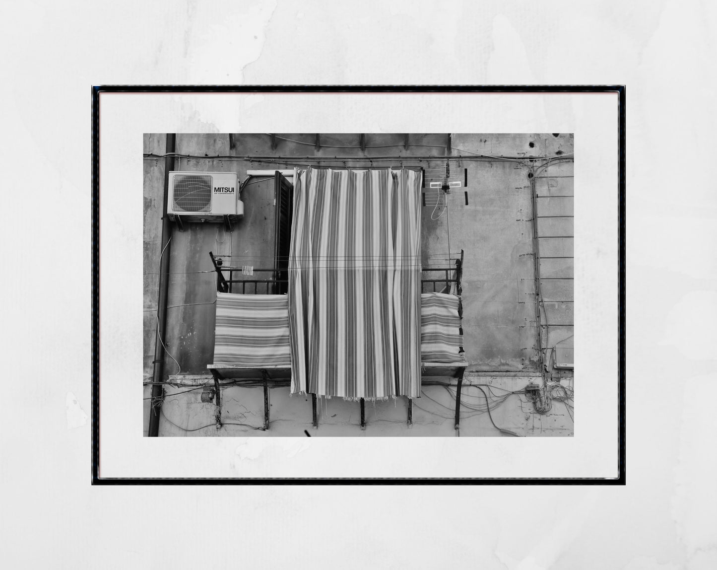 Palermo Sicily Street Photography Print Striped Wall Art