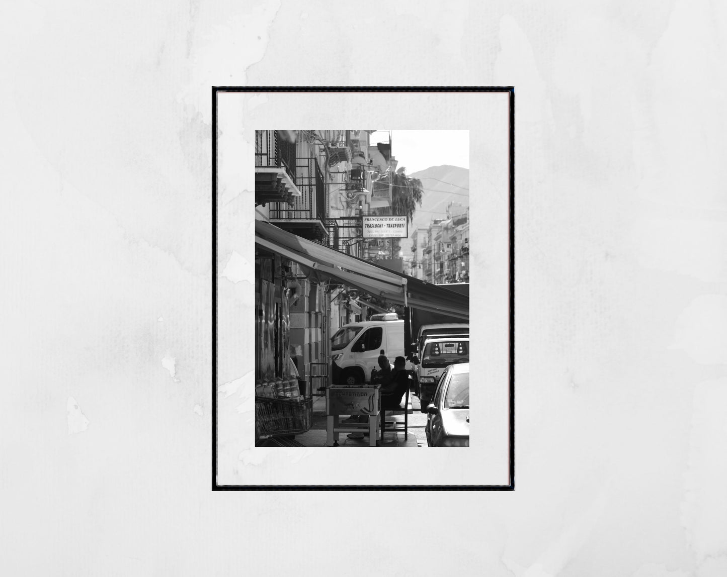 Palermo Sicily Black And White Print Street Photography Italy Wall Art
