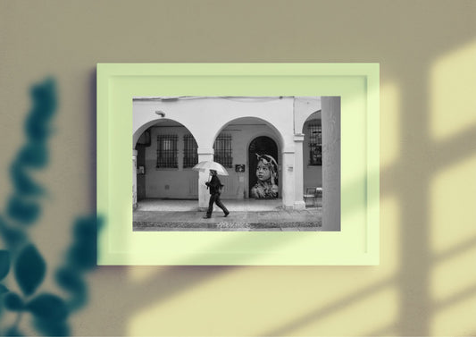 Bologna Street Black And White Photography Via Del Pratello Art Print