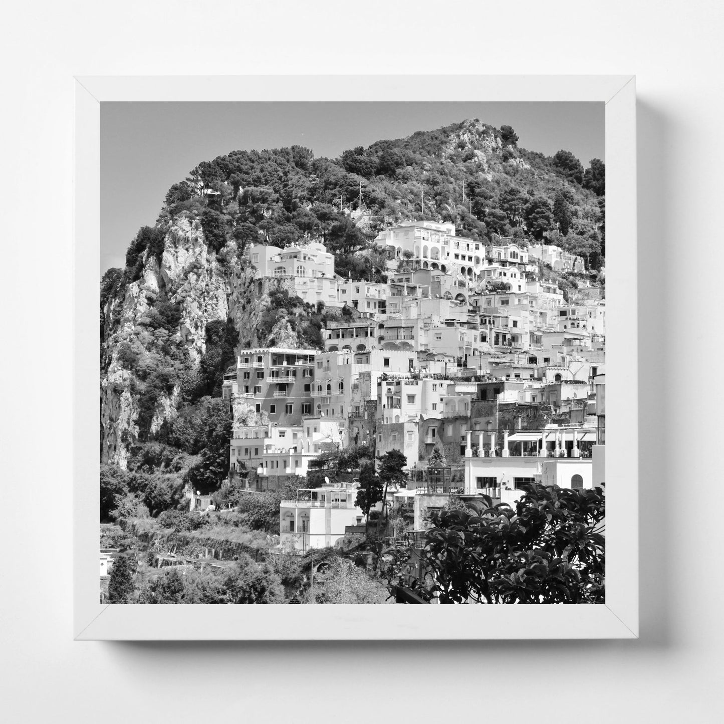 Capri Square Black And White Photography Print