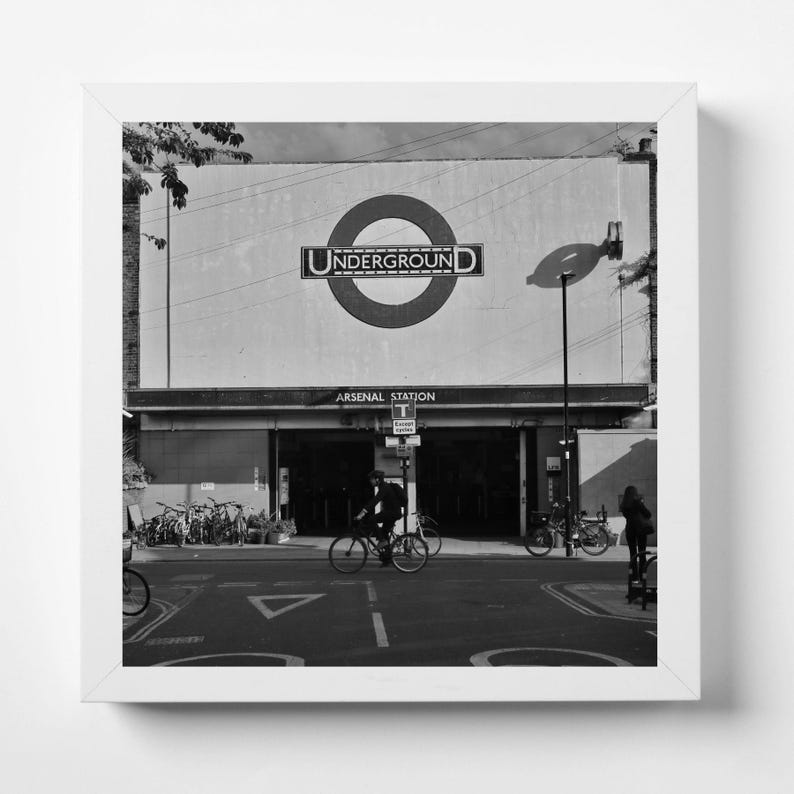 Arsenel Tube Station Square Photography Print London Underground