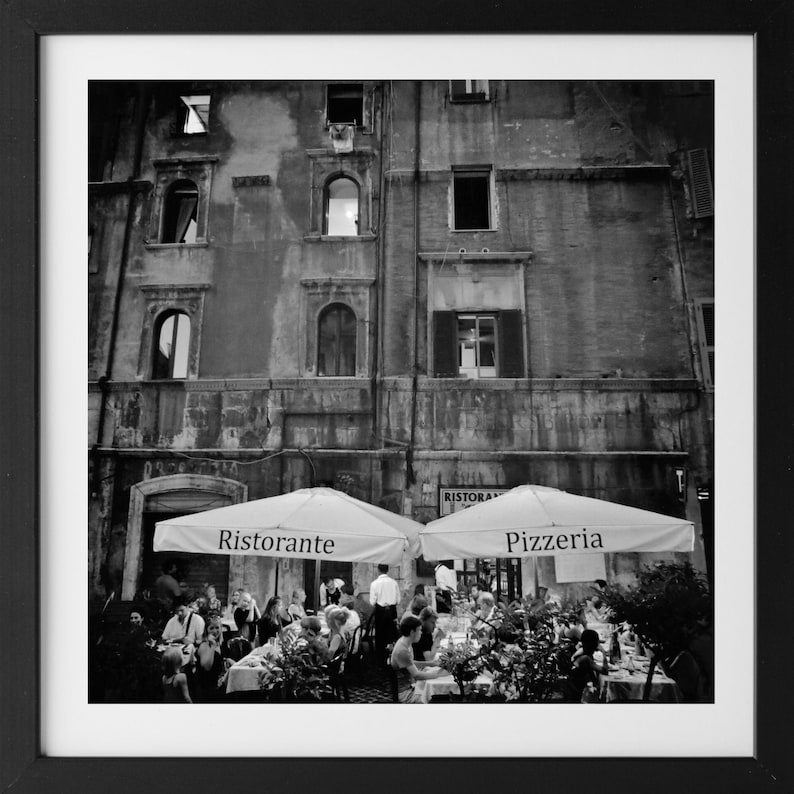 Rome Italy Black And White Square Photography Print