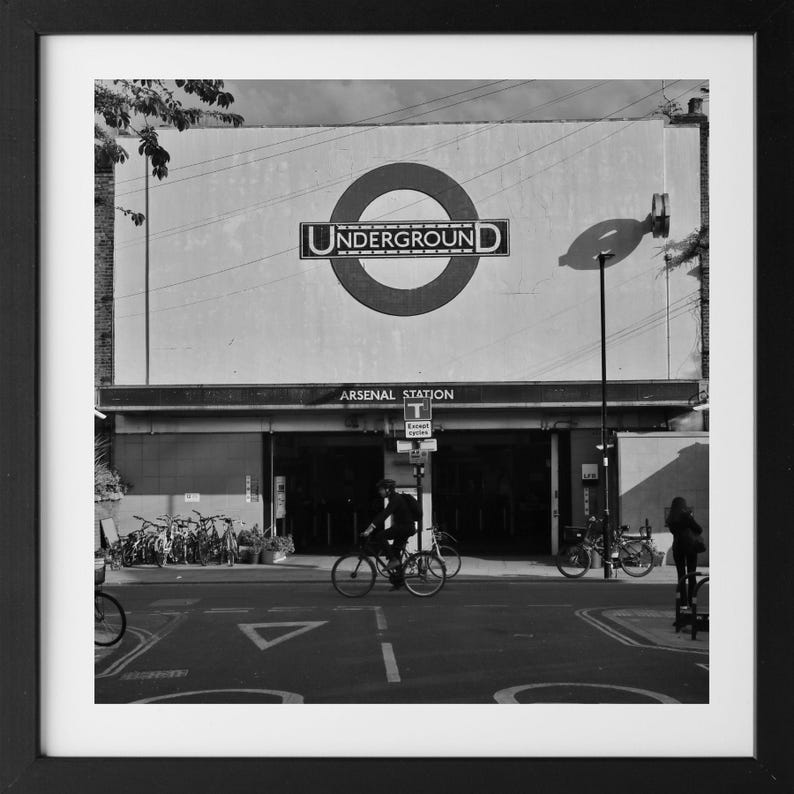 Arsenel Tube Station Square Photography Print London Underground