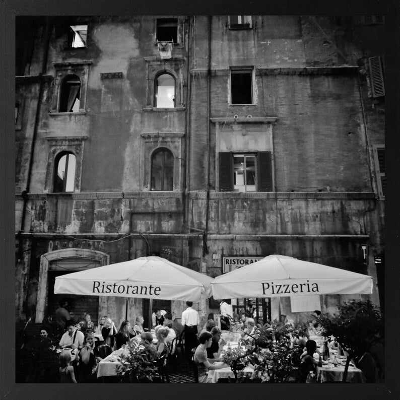 Rome Italy Black And White Square Photography Print