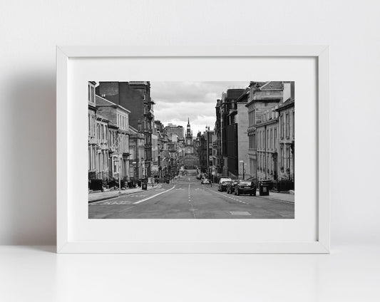 Glasgow Black And White Photography Print