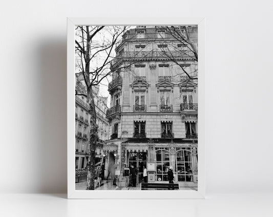 Laduree Paris Print Black And White Photography