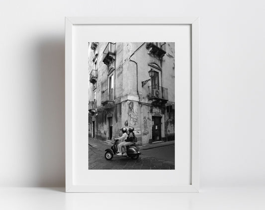 Italy Wall Art Catania Sicily Black And White Print Street Photography