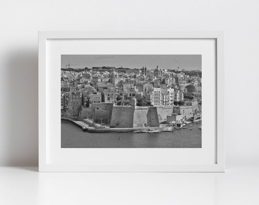 Senglea Malta Black And White Photography Print