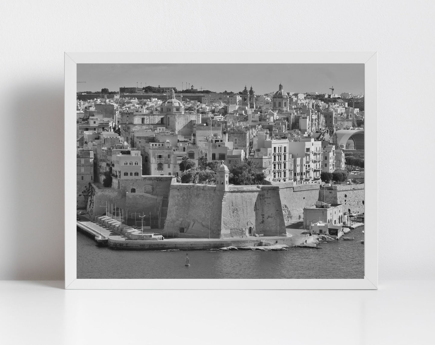 Senglea Malta Black And White Photography Print