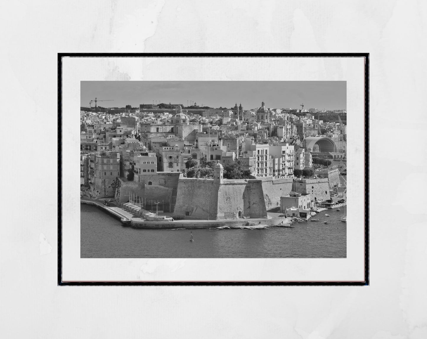 Senglea Malta Black And White Photography Print