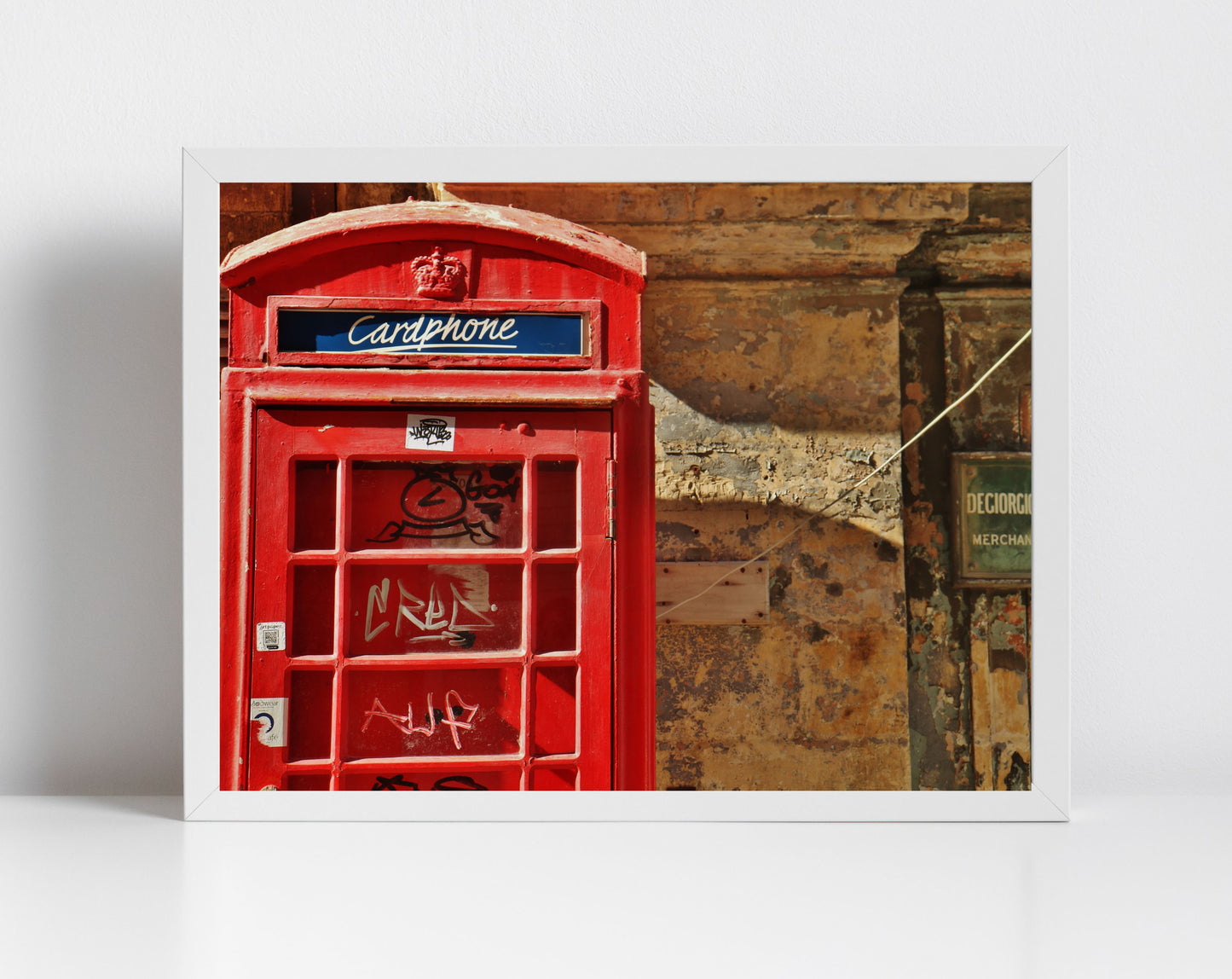 Valletta Malta Print Red Telephone Box Fine Art Travel Photography