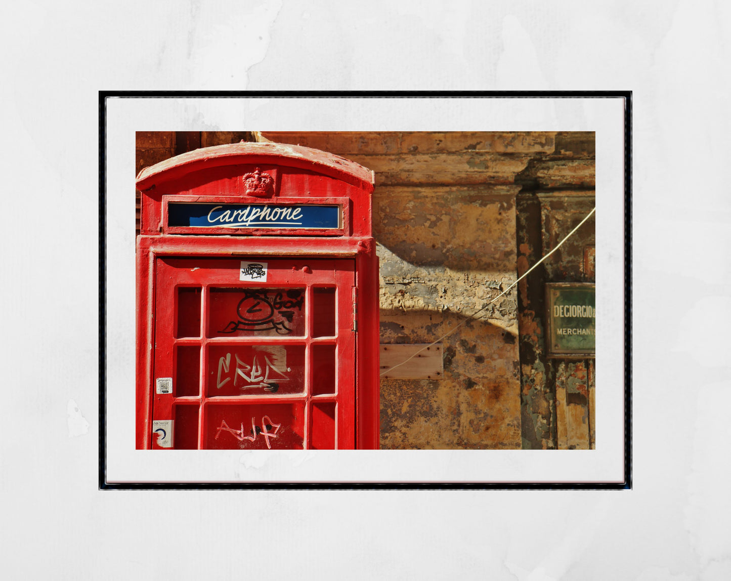 Valletta Malta Print Red Telephone Box Fine Art Travel Photography