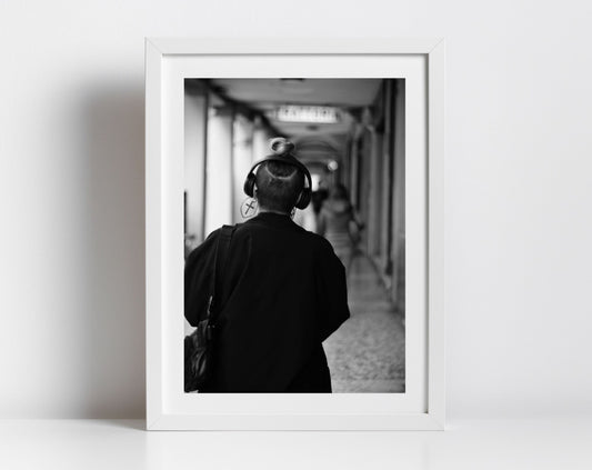 Bologna Italy Street Black And White Photography Print Punk Poster