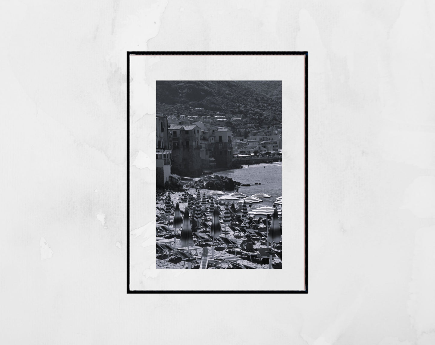 Cefalù Sicily Print Italian Beach Black And White Photography