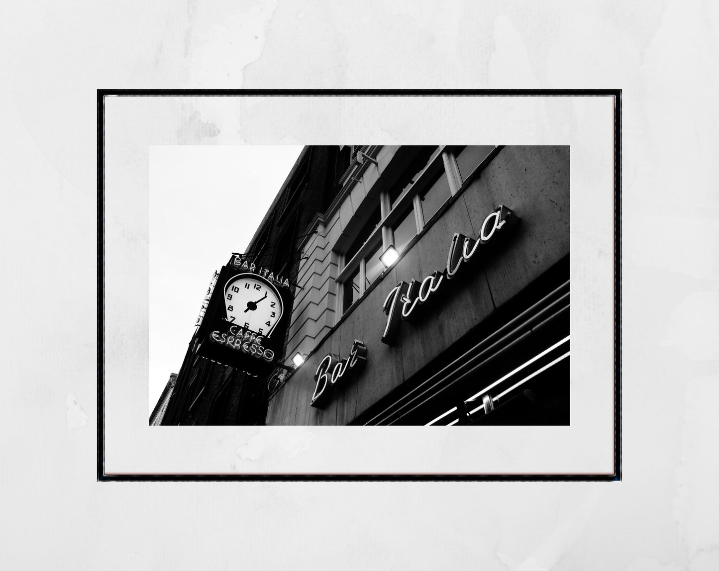 Bar Italia Print Soho London Black And White Photography