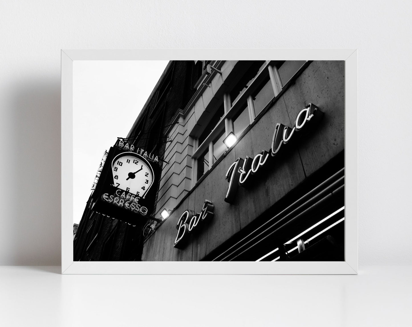 Bar Italia Print Soho London Black And White Photography