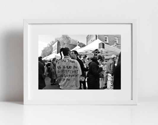 Anti Government Poster London Photography Columbia Road Market Print