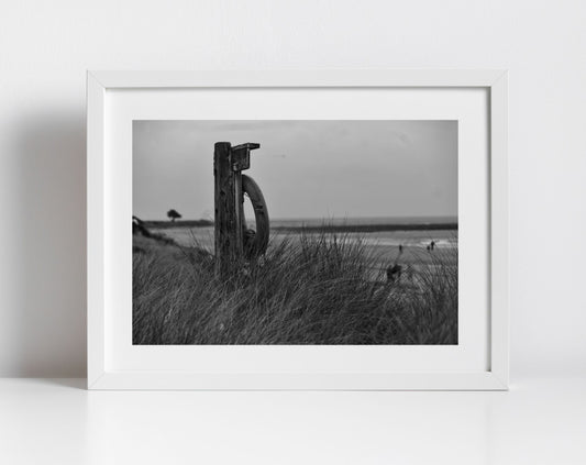 Sandhaven Beach South Shields Black And White Photography Print