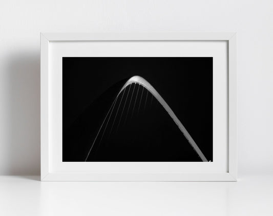 Gateshead Millennium Bridge Newcastle Black And White Photography Print