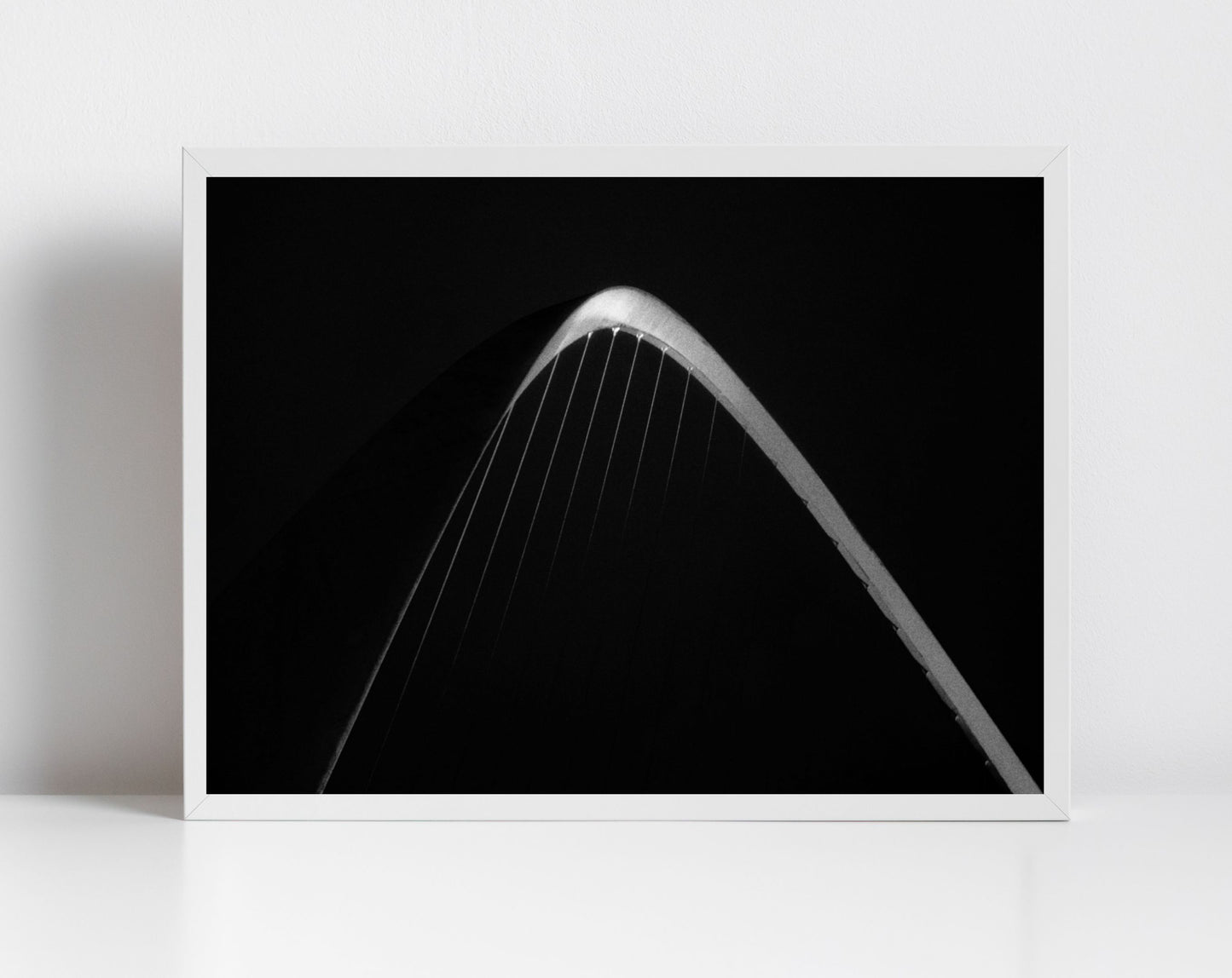 Gateshead Millennium Bridge Newcastle Black And White Photography Print