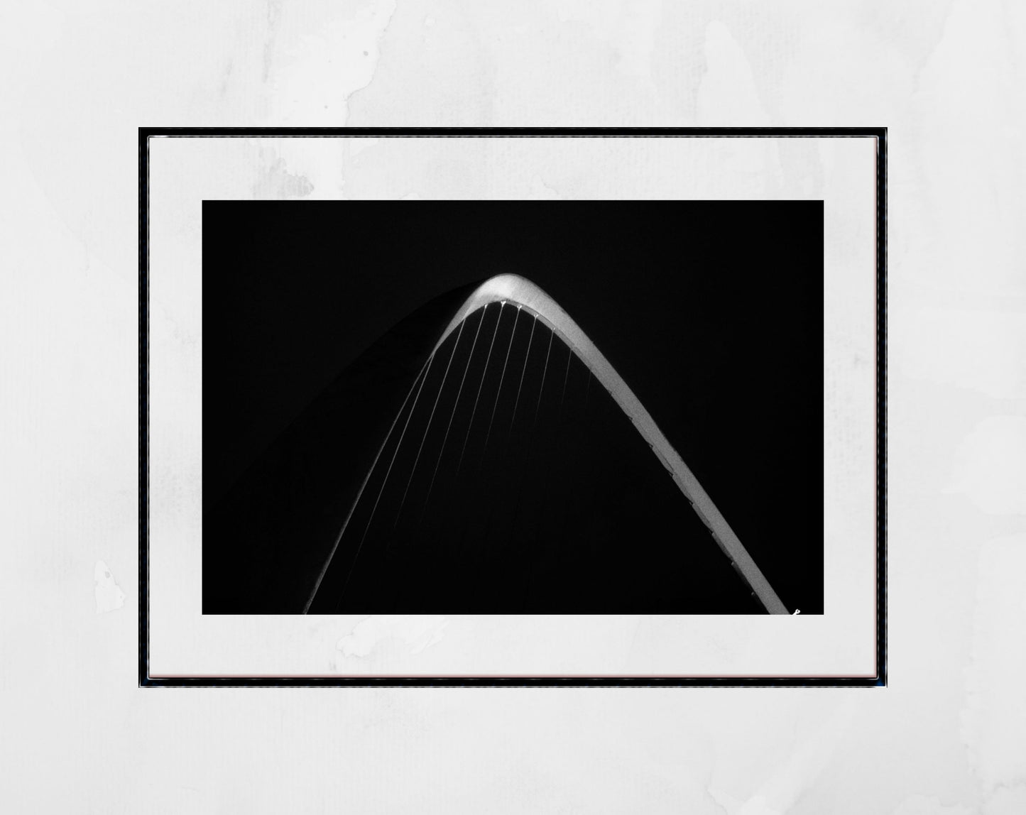 Gateshead Millennium Bridge Newcastle Black And White Photography Print