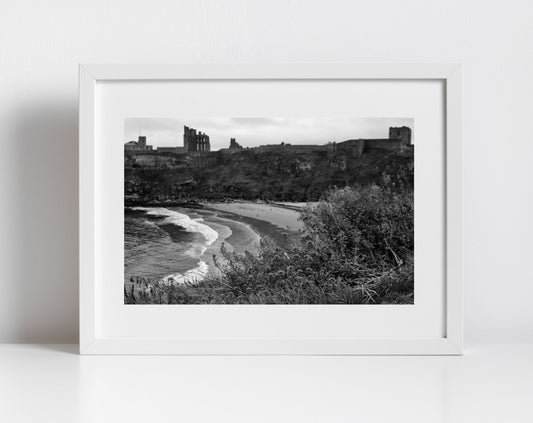 King Edward's Bay Tynemouth Black And White Photography Print