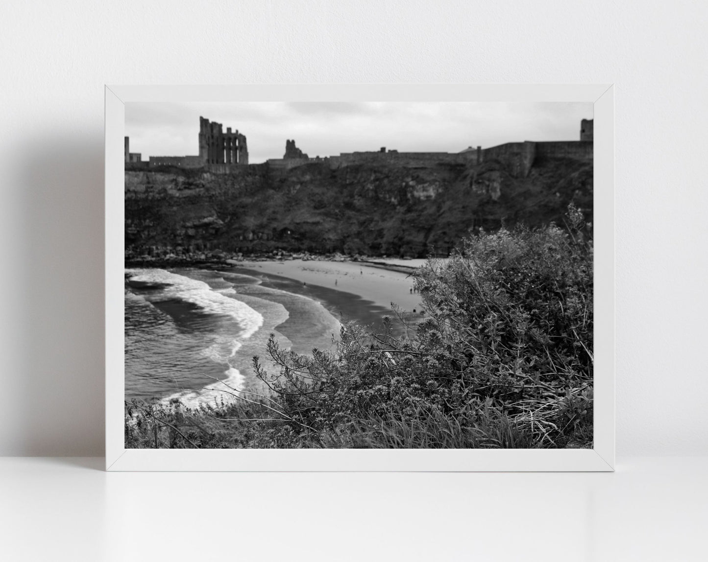 King Edward's Bay Tynemouth Black And White Photography Print