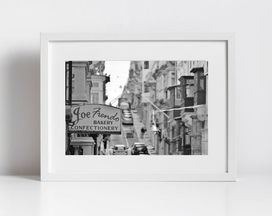 Valletta Malta Bakery Black And White Print Fine Art Travel Photography