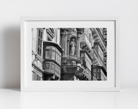 Niches of Malta Black And White Print Fine Art Travel Photography