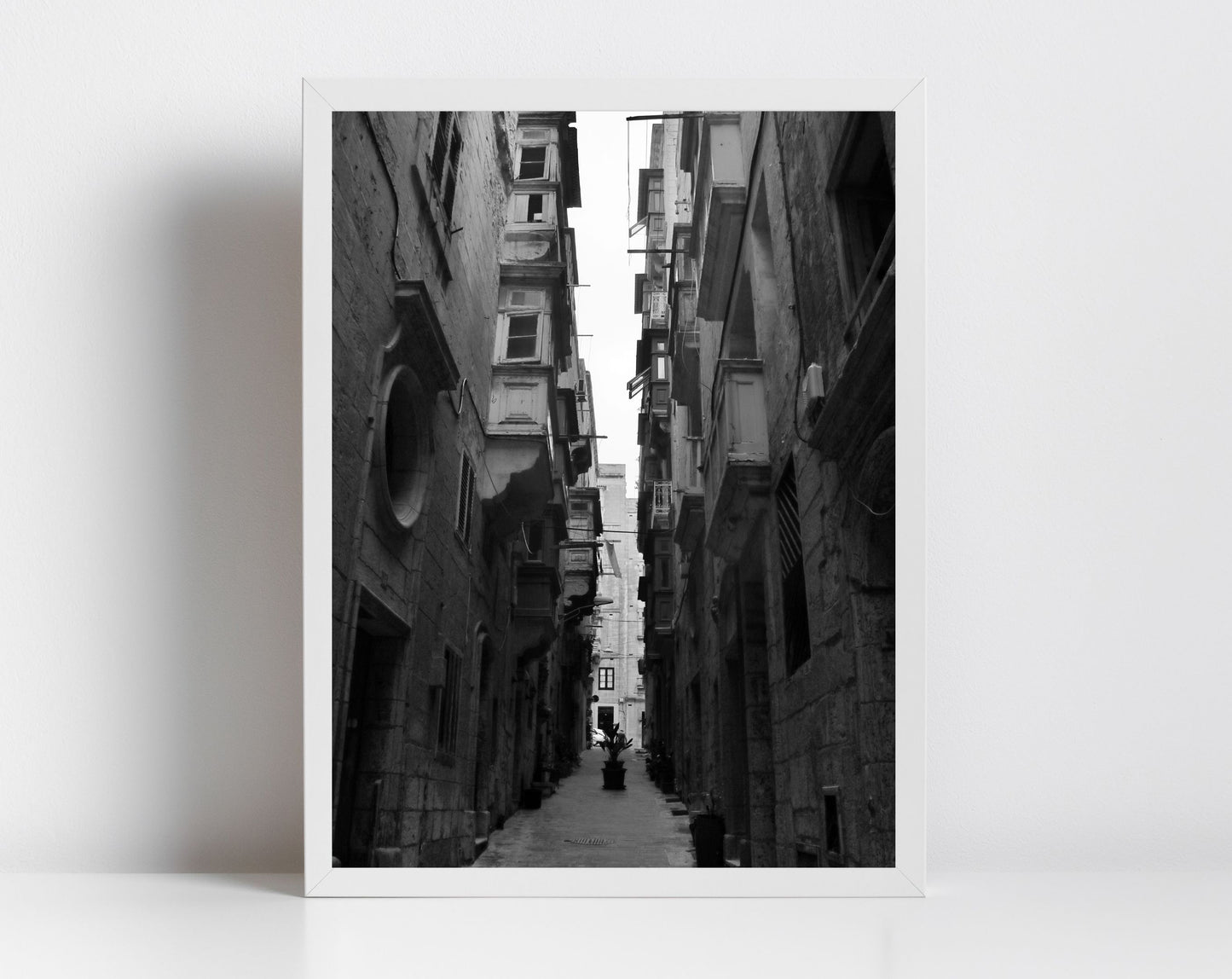Valletta Malta Alleyway Black And White Print Fine Art Travel Photography (Copy)