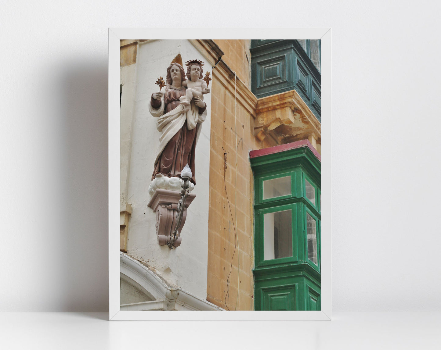 Virgin Mary With Baby Jesus Niches of Malta Print Fine Art Travel Photography