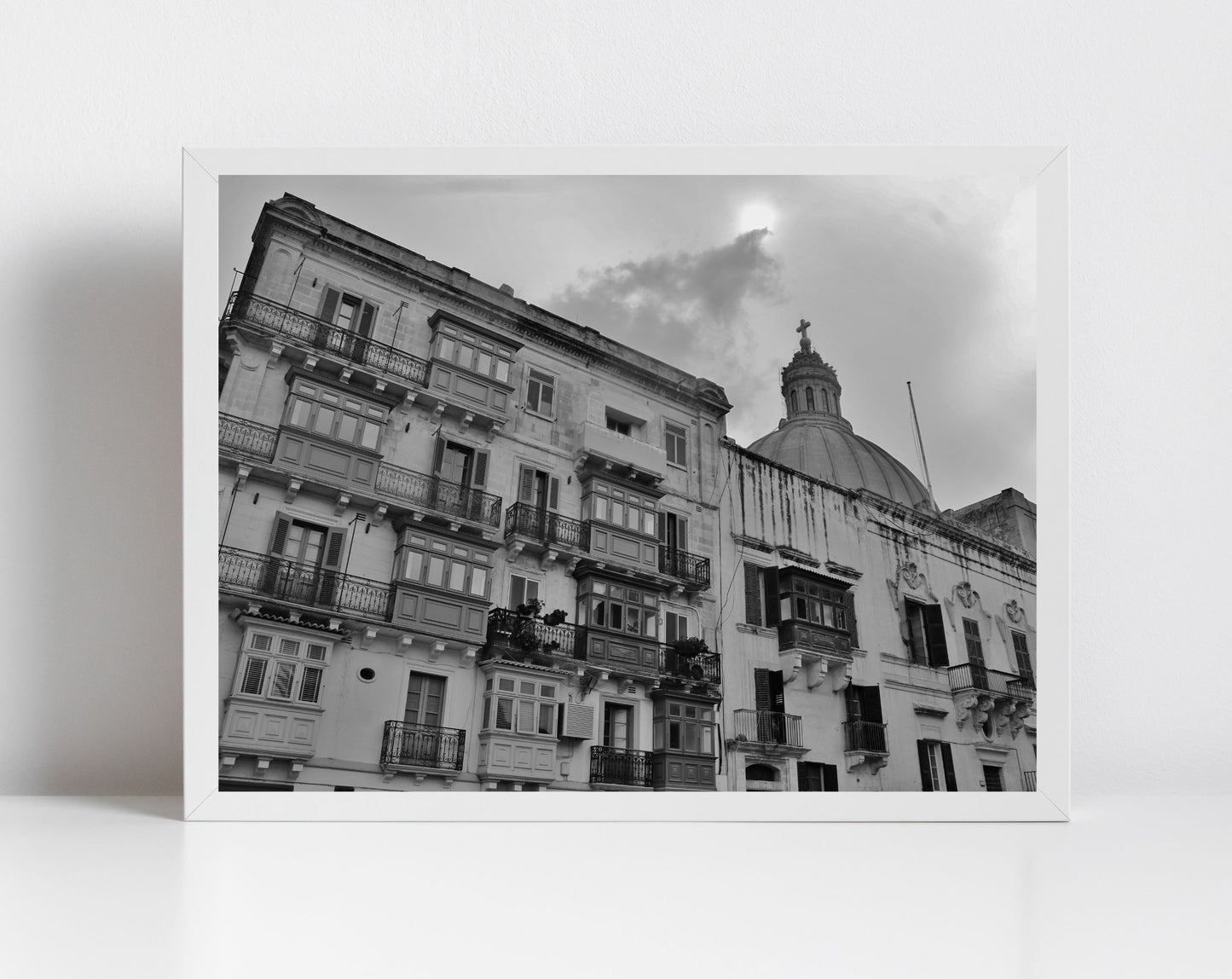 Sliema Malta Print Fine Art Travel Black And White Photography