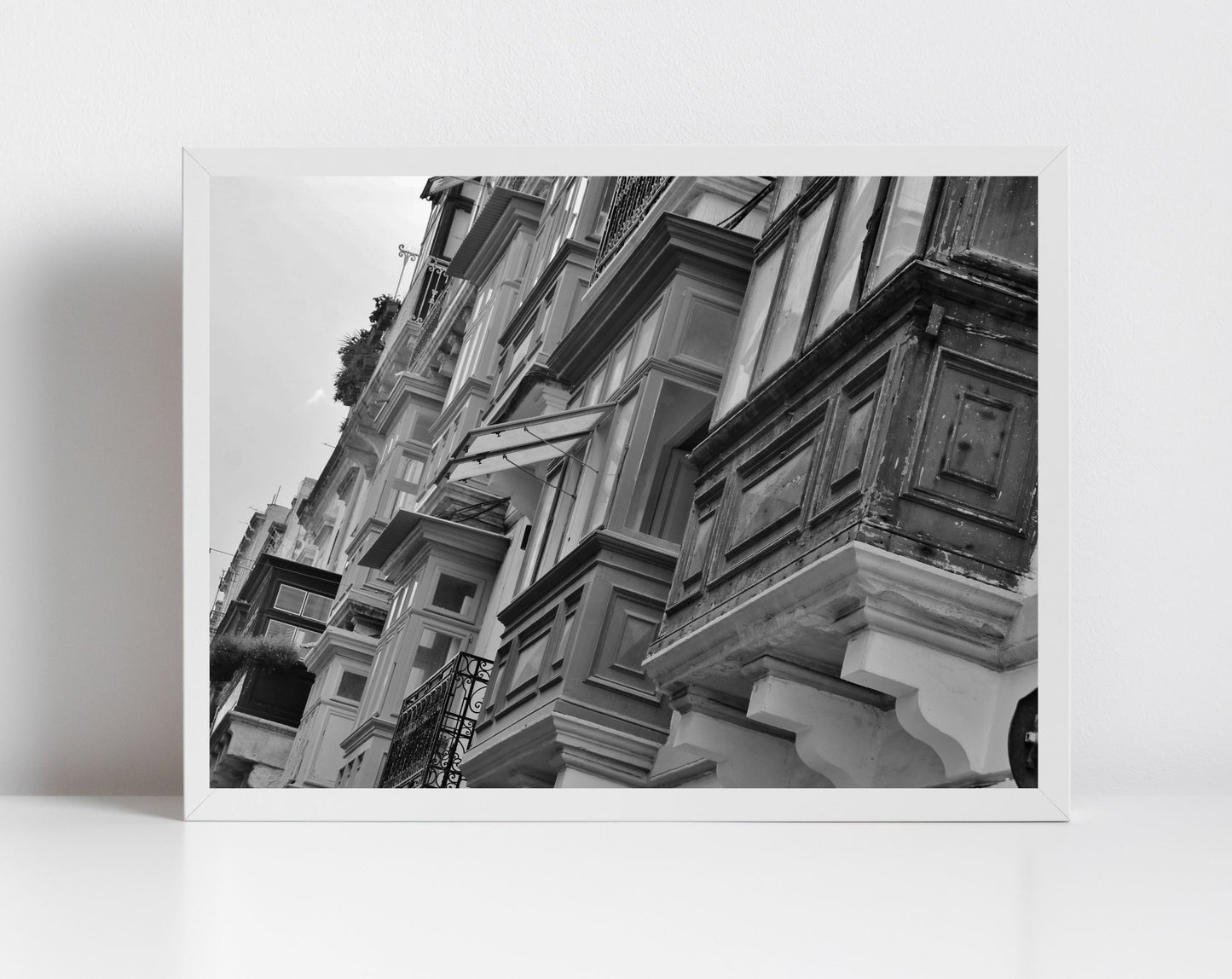 Valletta Malta Black And White Print Fine Art Travel Photography Baroque Architecture Picture (Copy)