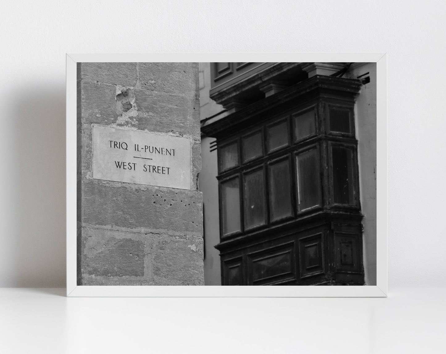 Valletta Malta Print Fine Art Travel Black And White Photography Maltese Art (Copy)