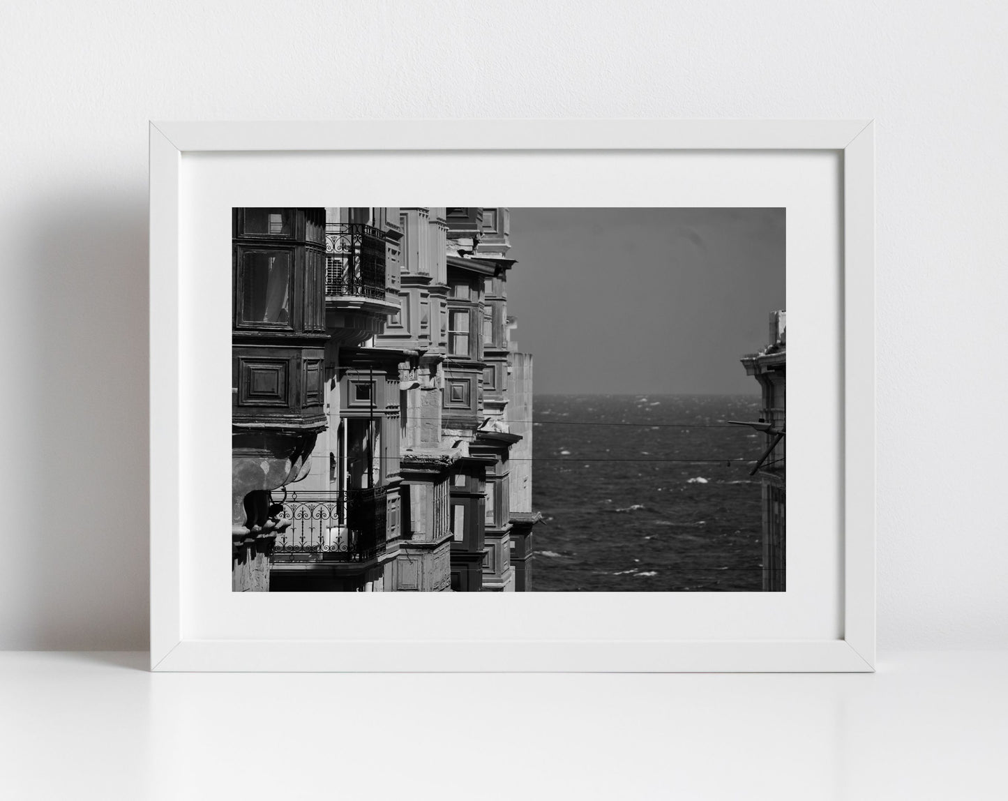 Valletta Malta European Black And White Print Fine Art Travel Photography (Copy)