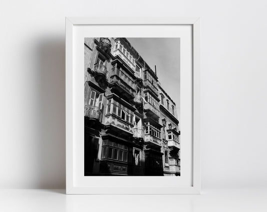 Valletta Malta Black And White Print Fine Art Street Photography