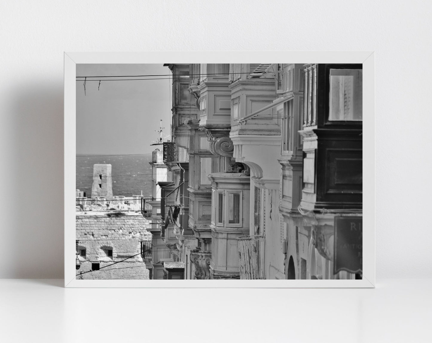 Valletta Malta Black And White Print Travel Photography