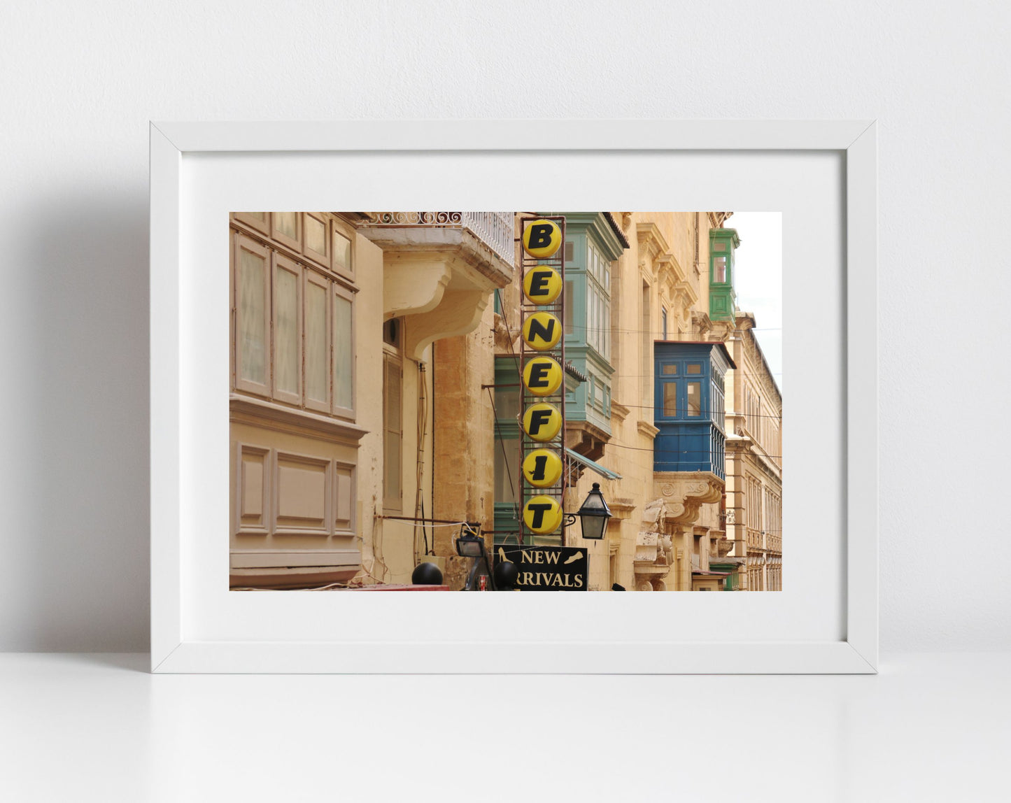 Valletta Malta Print Street Photography Typography Poster