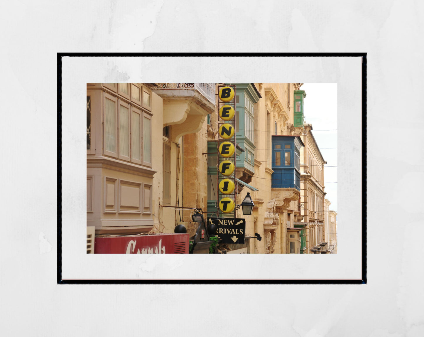Valletta Malta Print Street Photography Typography Poster