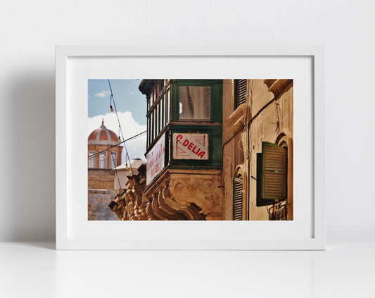 Delia Wall Art Valletta Malta Print Typography Poster Street Photography