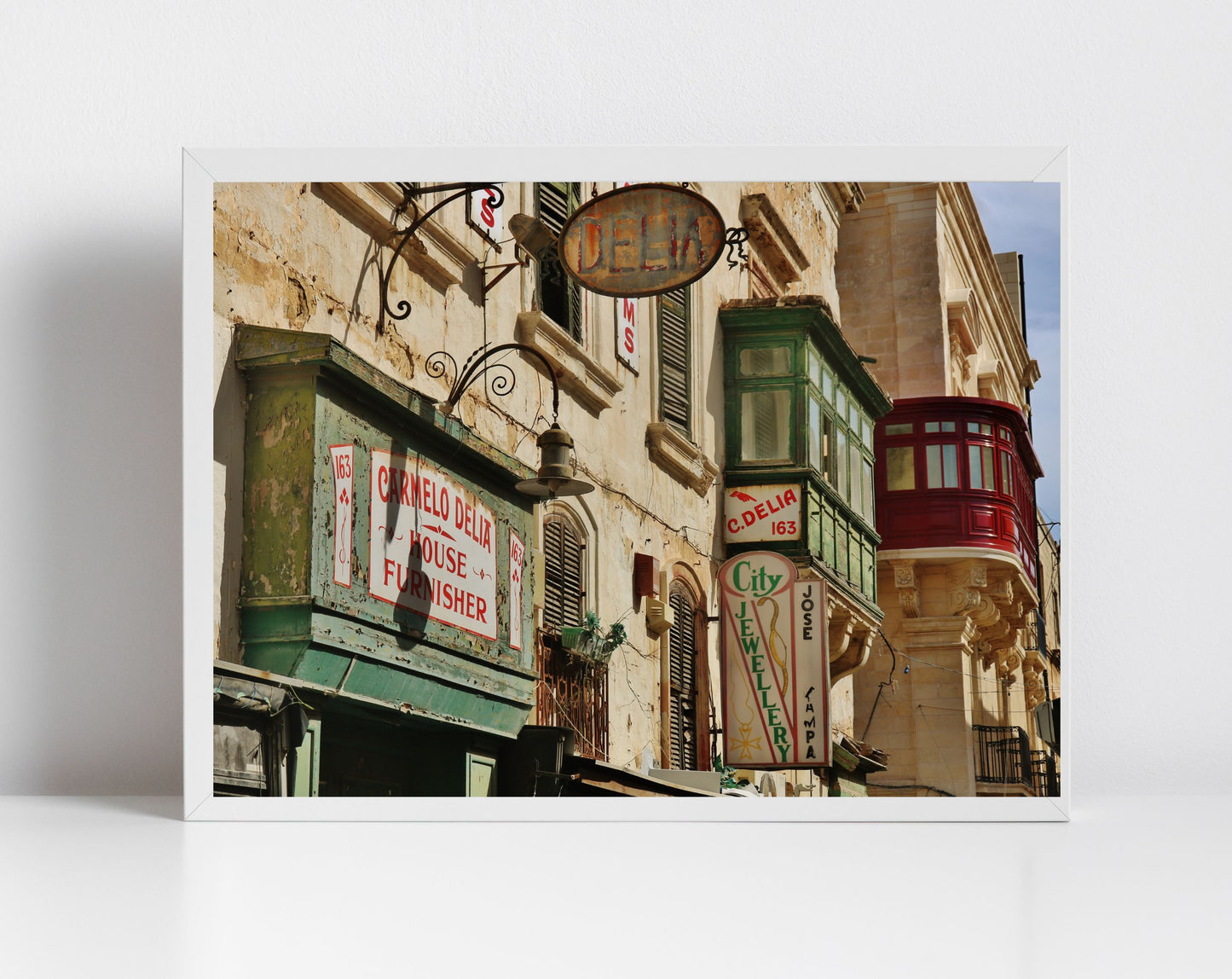 Delia Wall Art Valletta Malta Print Typography Poster Street Photography