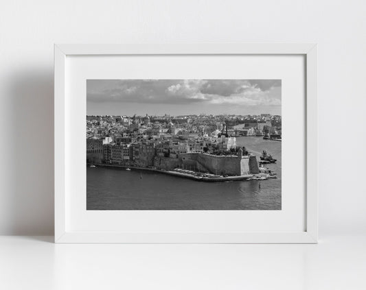 Birgu Malta Black And White Photography Print